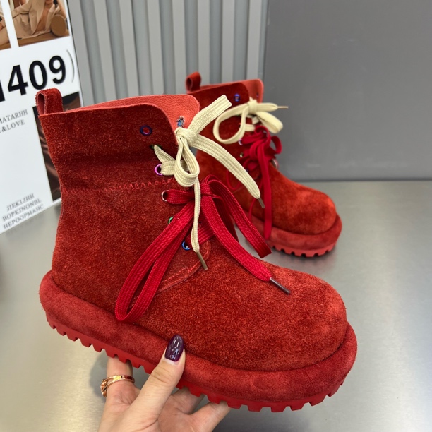 主播推荐2026年（25-85）3公分系带时尚英伦风马丁靴