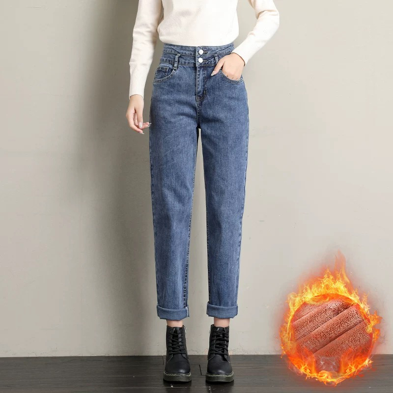 381#加绒加厚高腰老爹裤A022K#