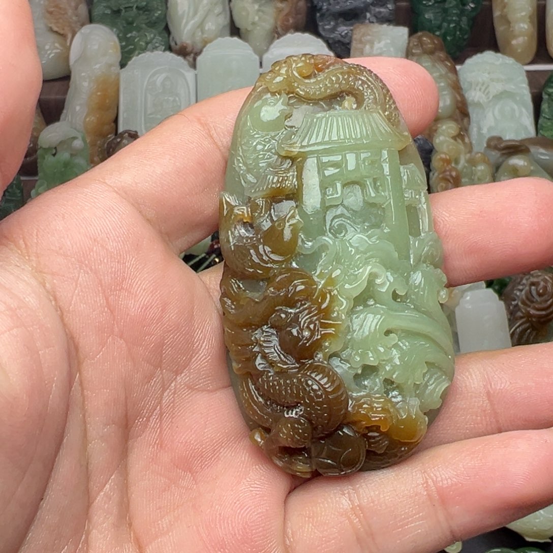 和田玉未镶嵌挂件