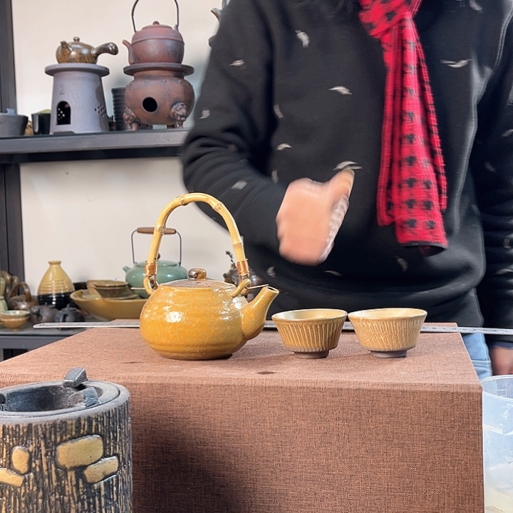 紫泥茶壶紫砂粗陶茶器