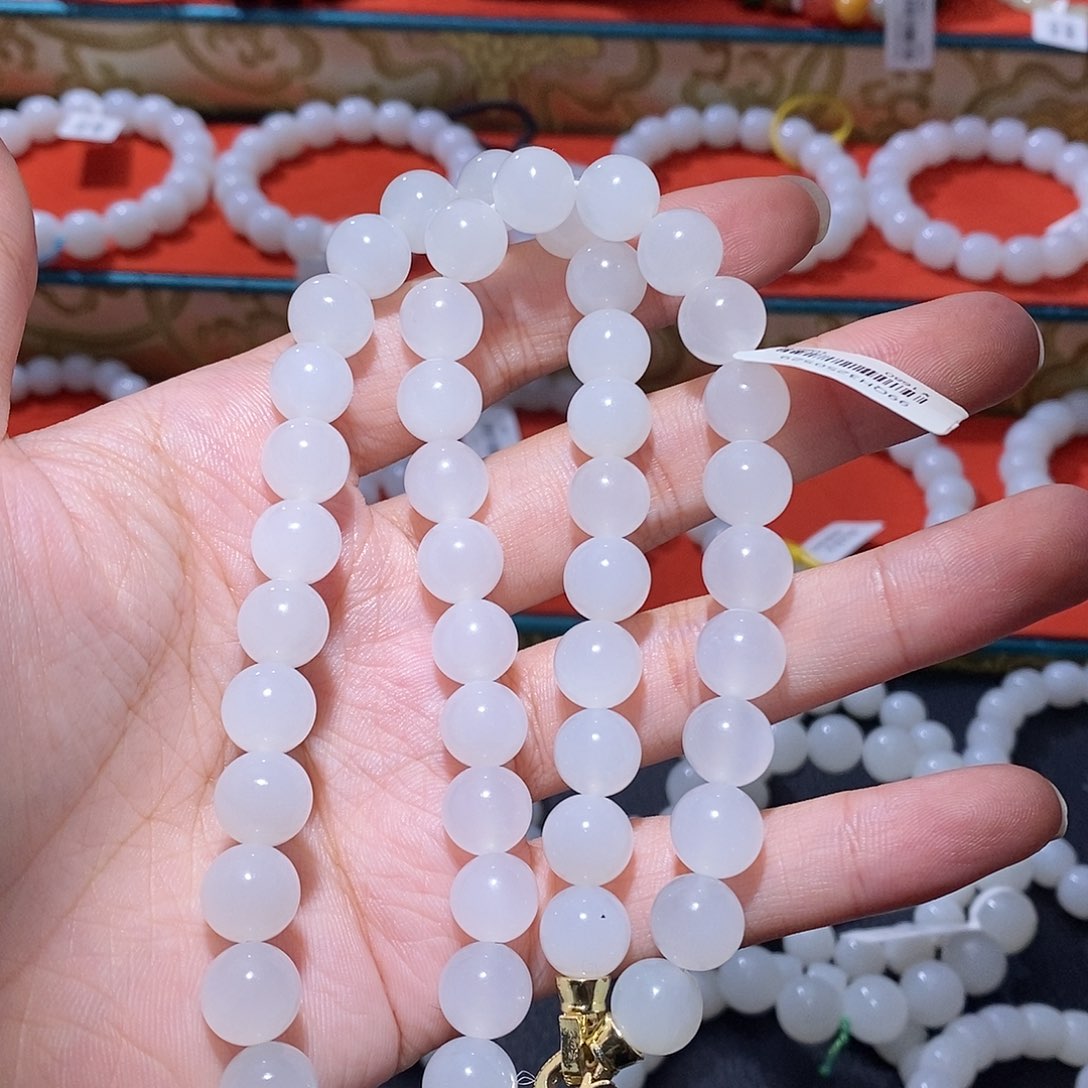 和田玉未镶嵌手串卡10多圈