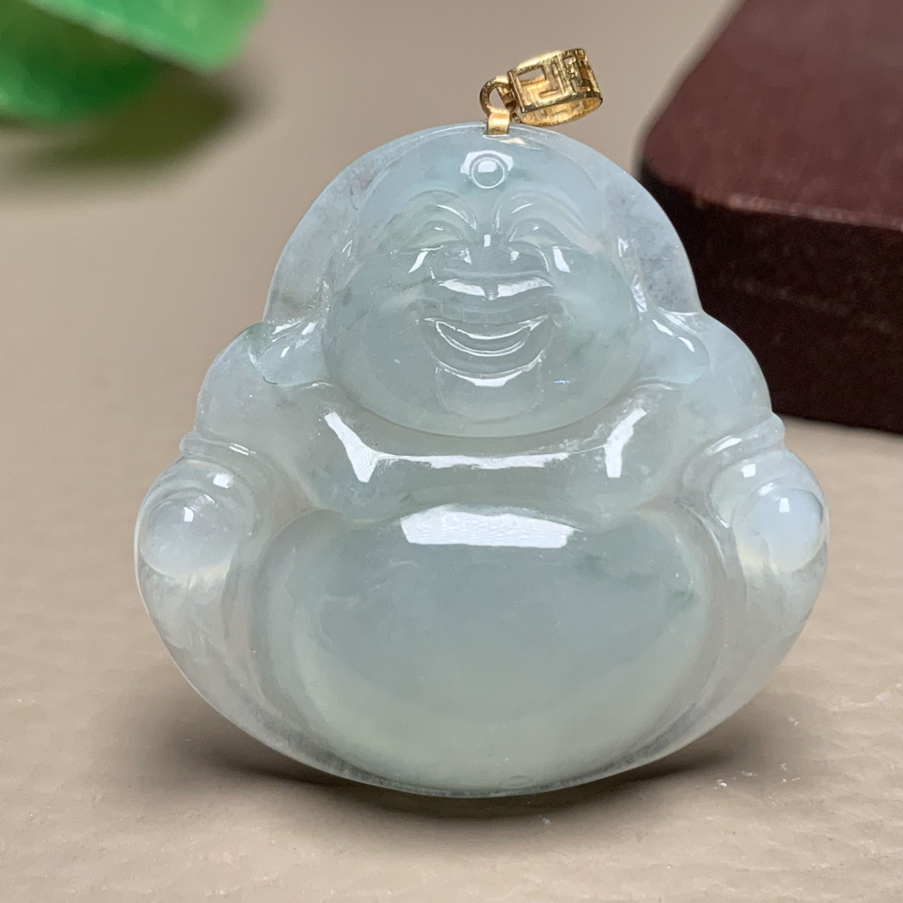 A216珠宝玉石A货翡翠吊坠