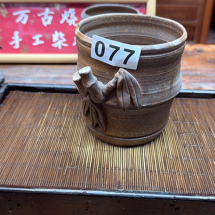 纯手工制作粗陶茶具
