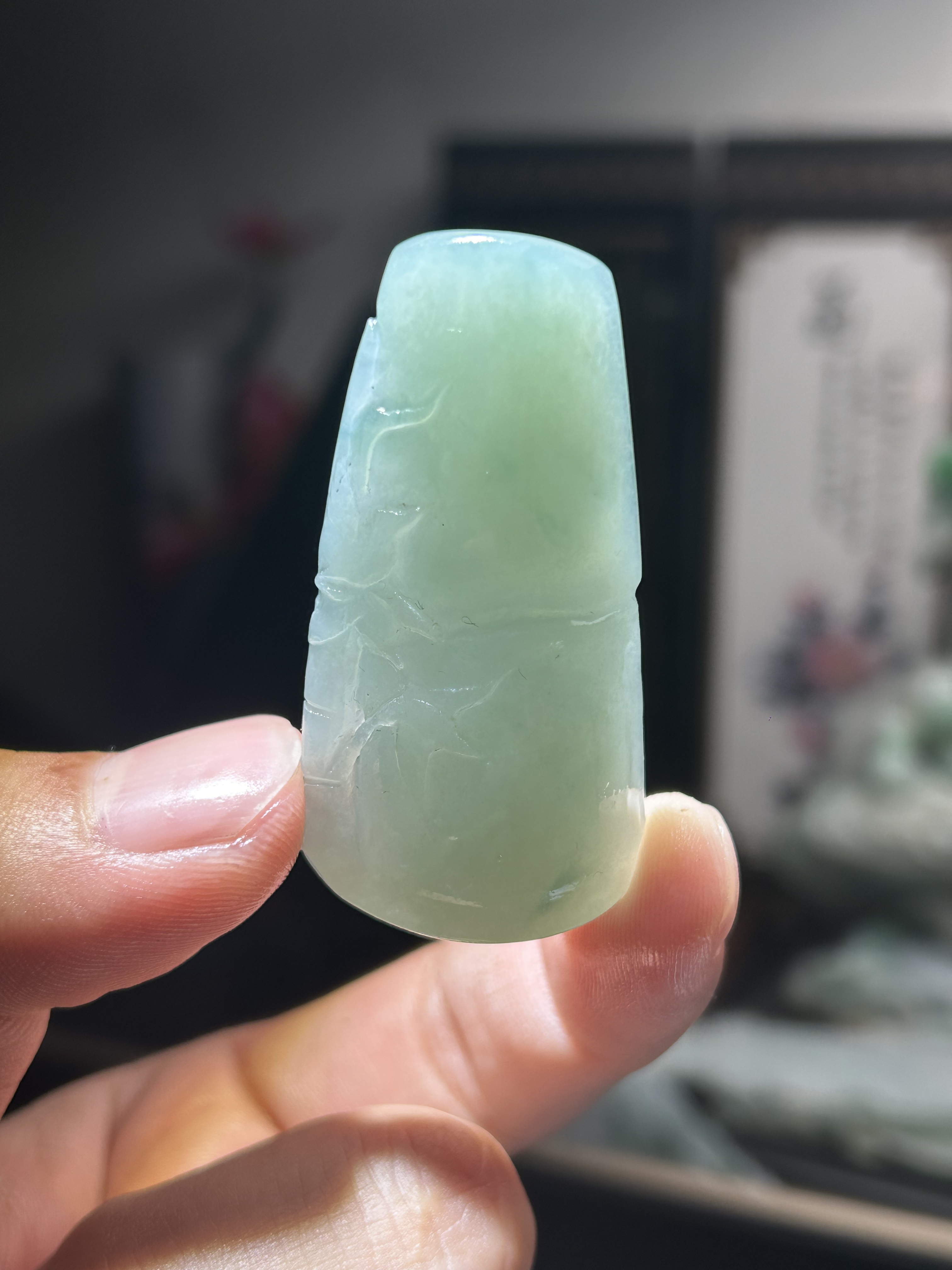 天然缅甸A货翡翠冰胶晴底竹节毛货买断需抛光