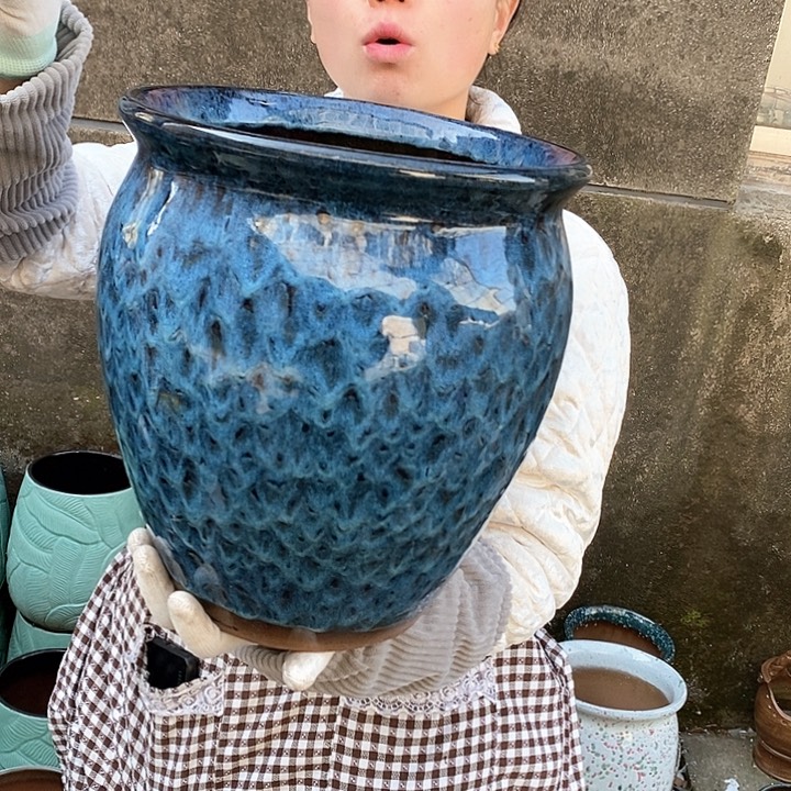 紫砂花盆正品口27高30