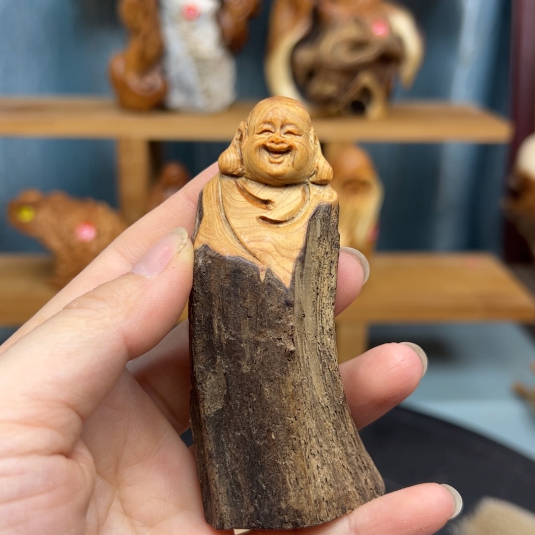 木崖柏木摆件手把件