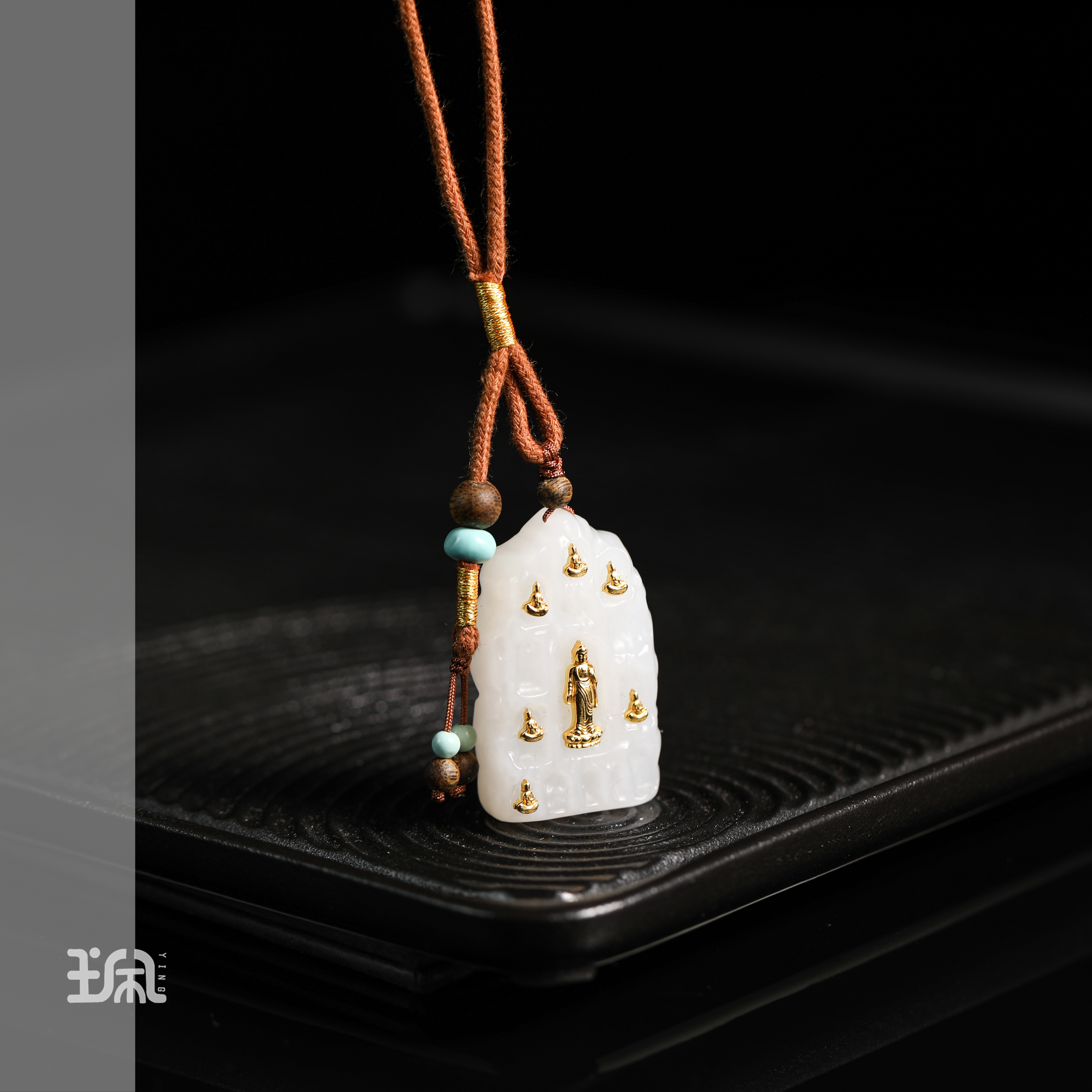 鹤鸣霜|和田玉*项链*18K金镶嵌XYB25061410多样性发其一