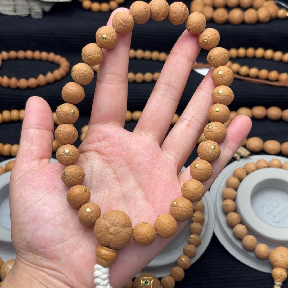 凤眼菩提手串尼泊尔12.5手持铜钉