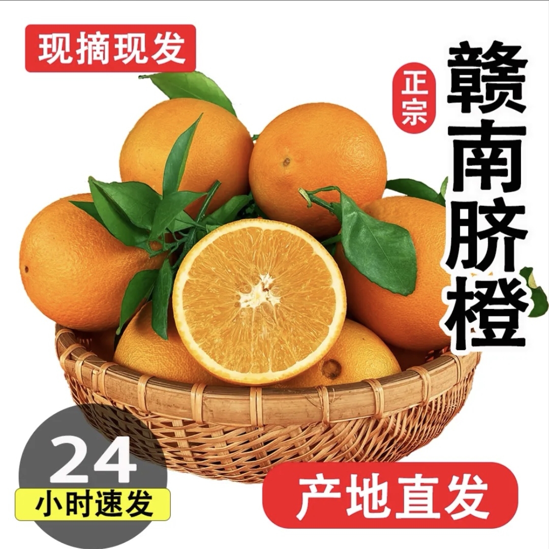 正宗江西赣南脐橙新鲜采摘警告香甜多汁产地直发橙子