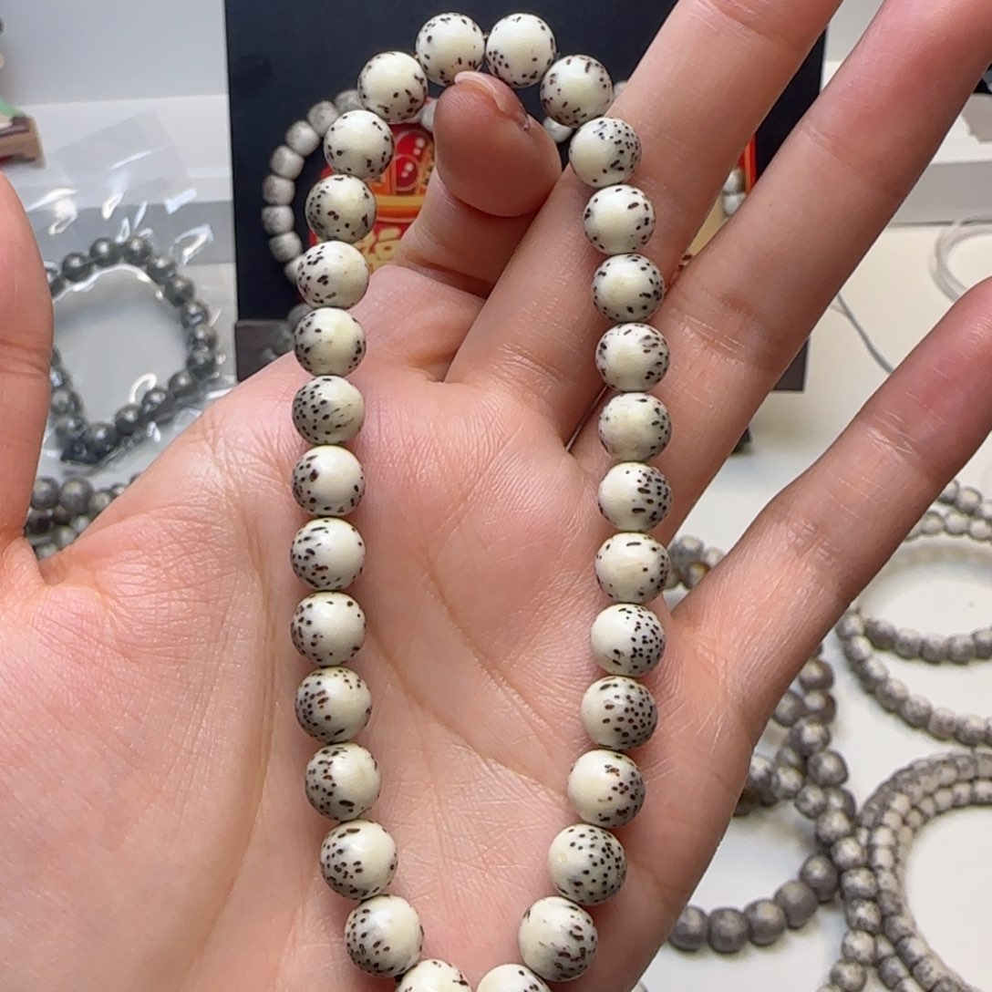 星月菩提手串石玉河豚卡8圆珠手持