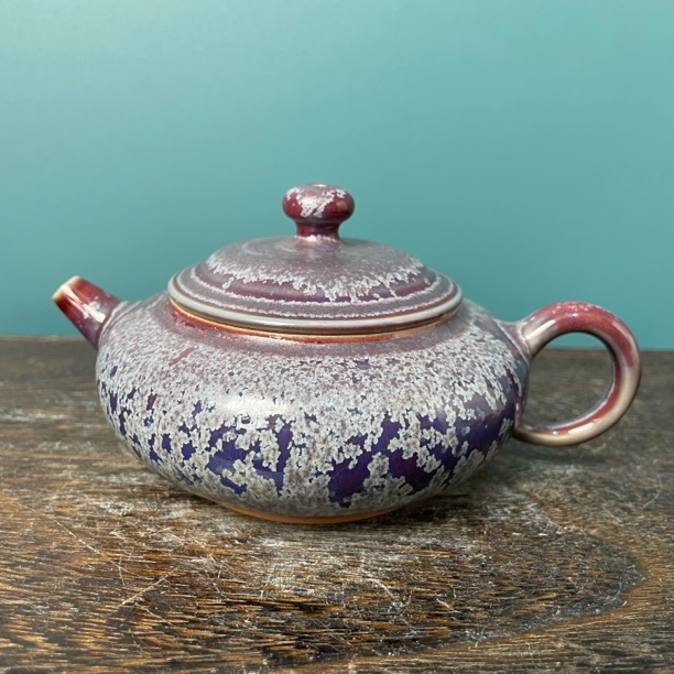 神后原产地原矿釉发色扁容天重碳结晶泡茶壶
