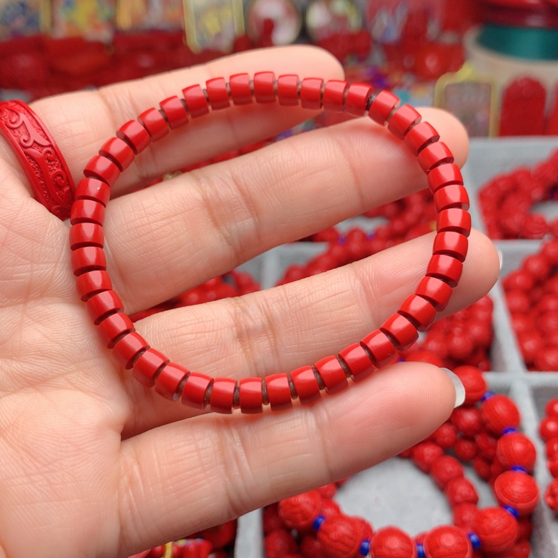 天然辰砂工艺品朱砂手串
