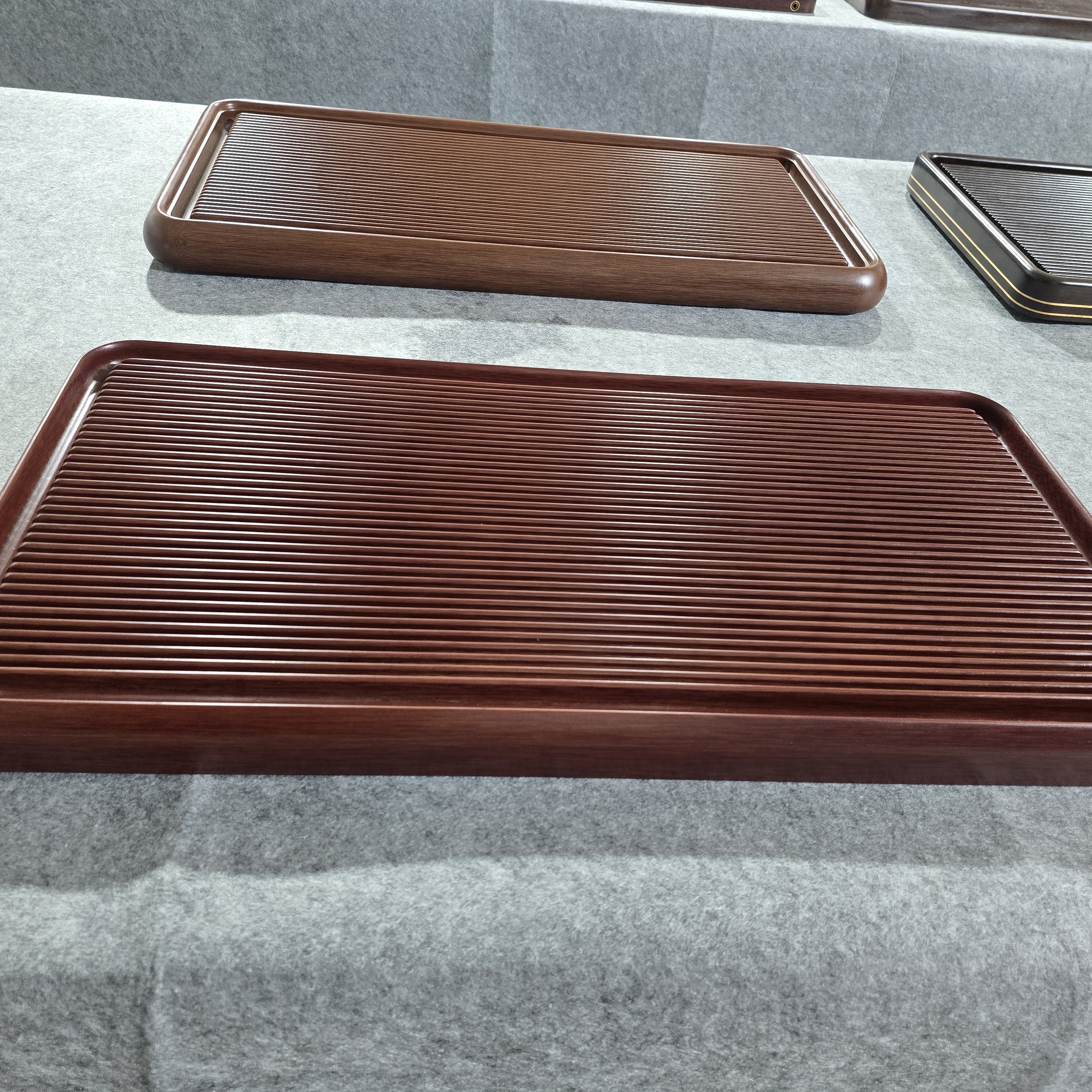 博观80×40×5电木茶盘排水整块家用客厅办公室茶台
