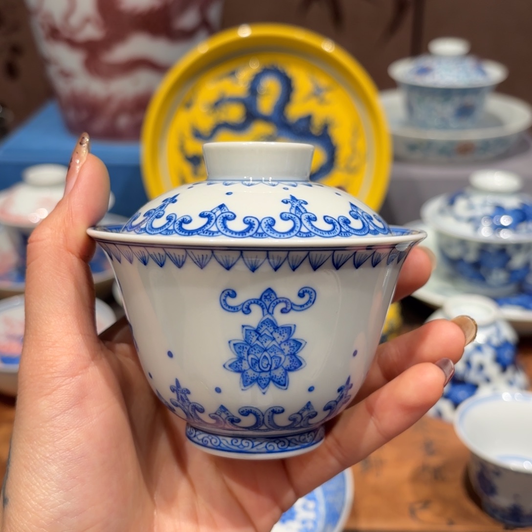 瓷片手工手绘陶瓷茶具