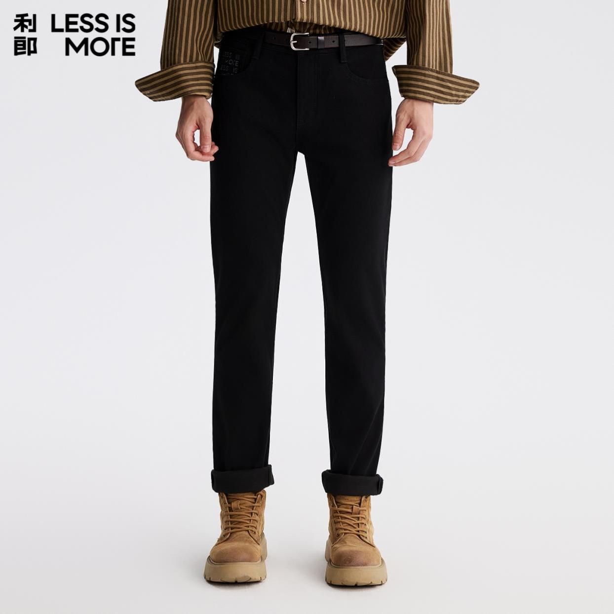 Lilanz/【科技黑】利郎弹秋冬舒适百搭经典商旅通勤中腰小脚牛仔裤