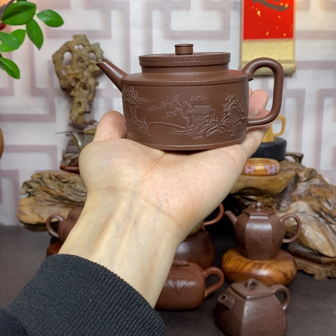 茶壶紫砂紫砂茶具紫泥林昕