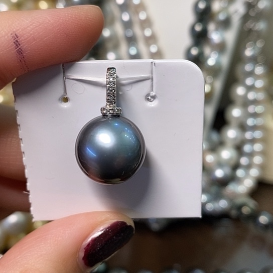 海水珍珠颈饰银S925镶嵌14