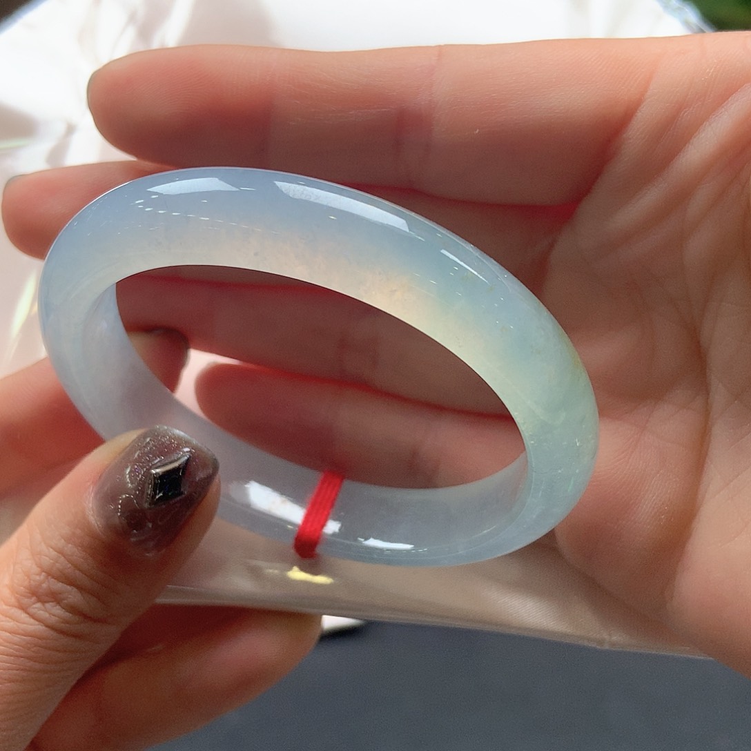 翡翠未镶嵌手镯85号51贵妃