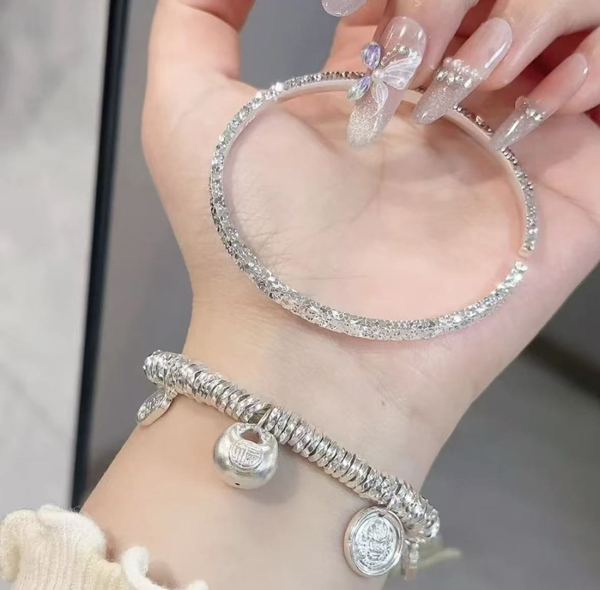 足银手镯 复制单不用排队