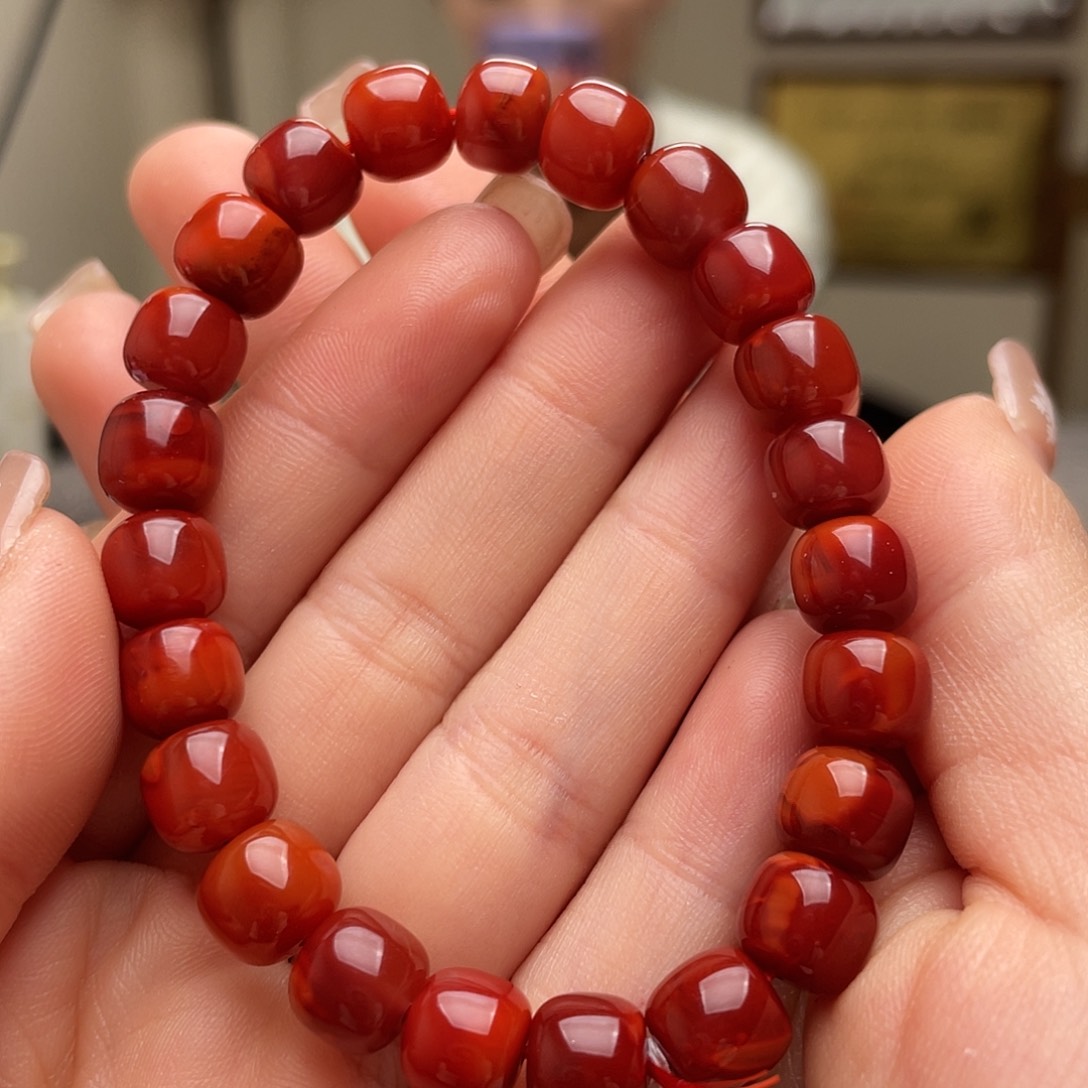 南红玛瑙手链未镶嵌
