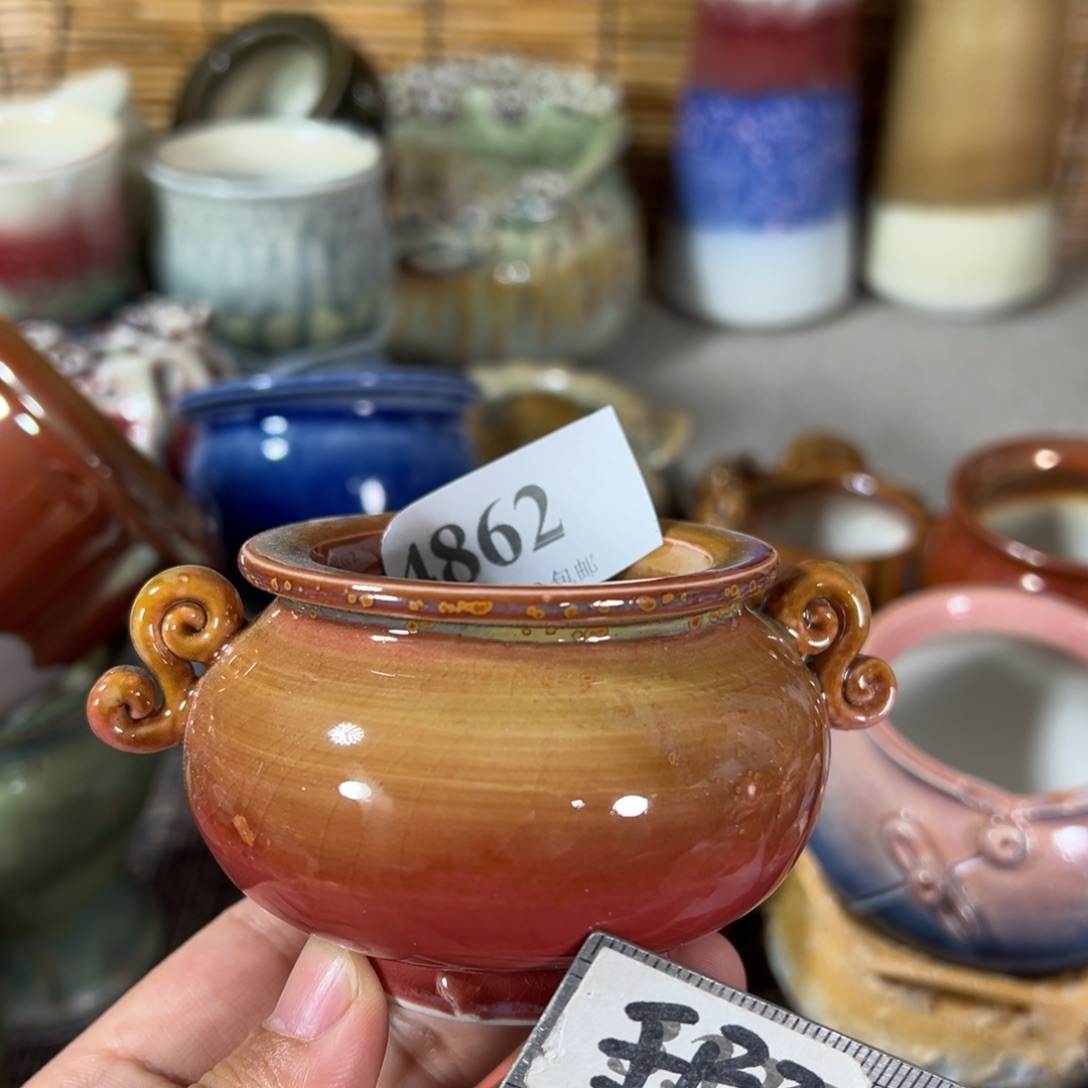 红陶瑕疵景德镇手工花盆