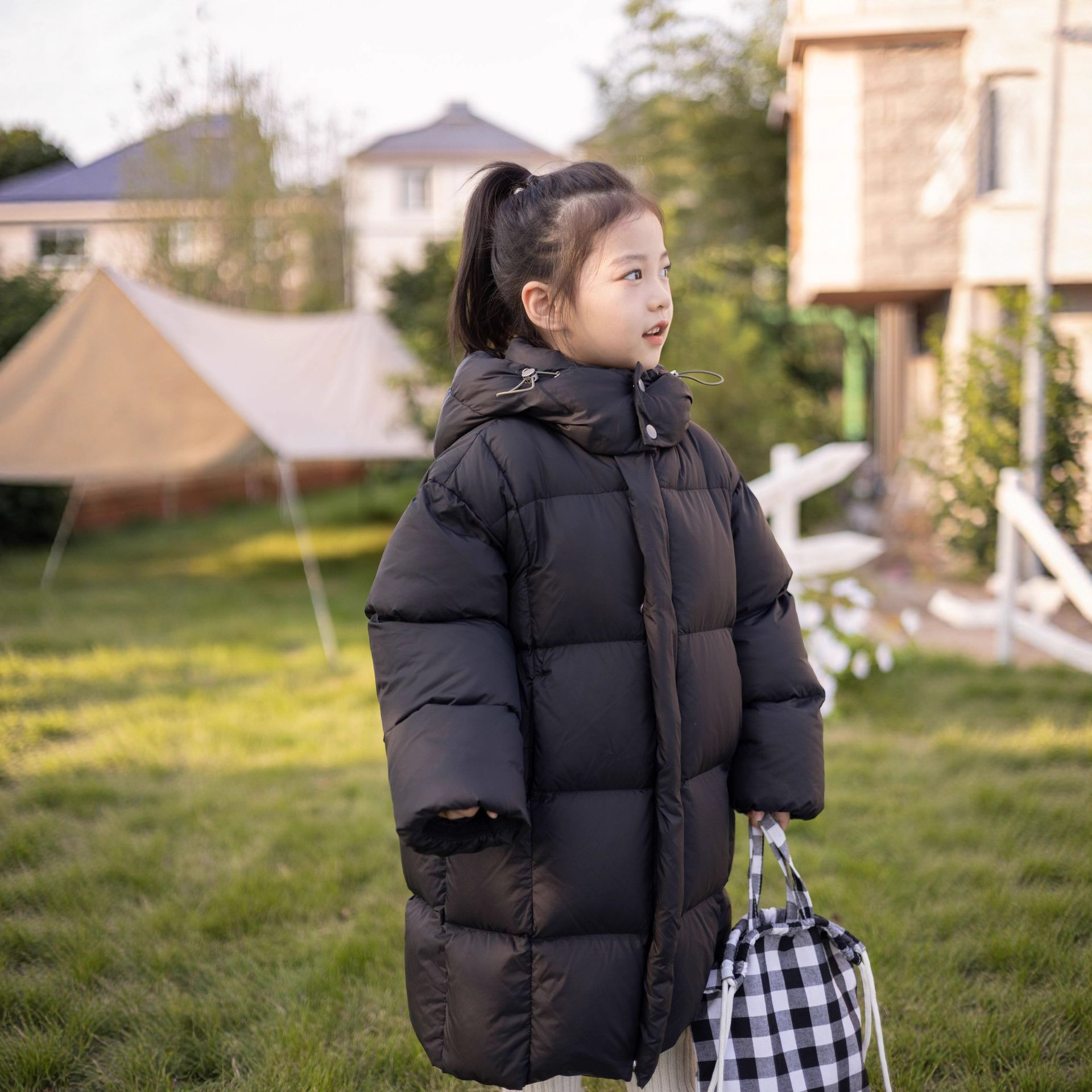 2370新款90白鸭绒儿童羽绒服女童加厚韩版长款羽绒服