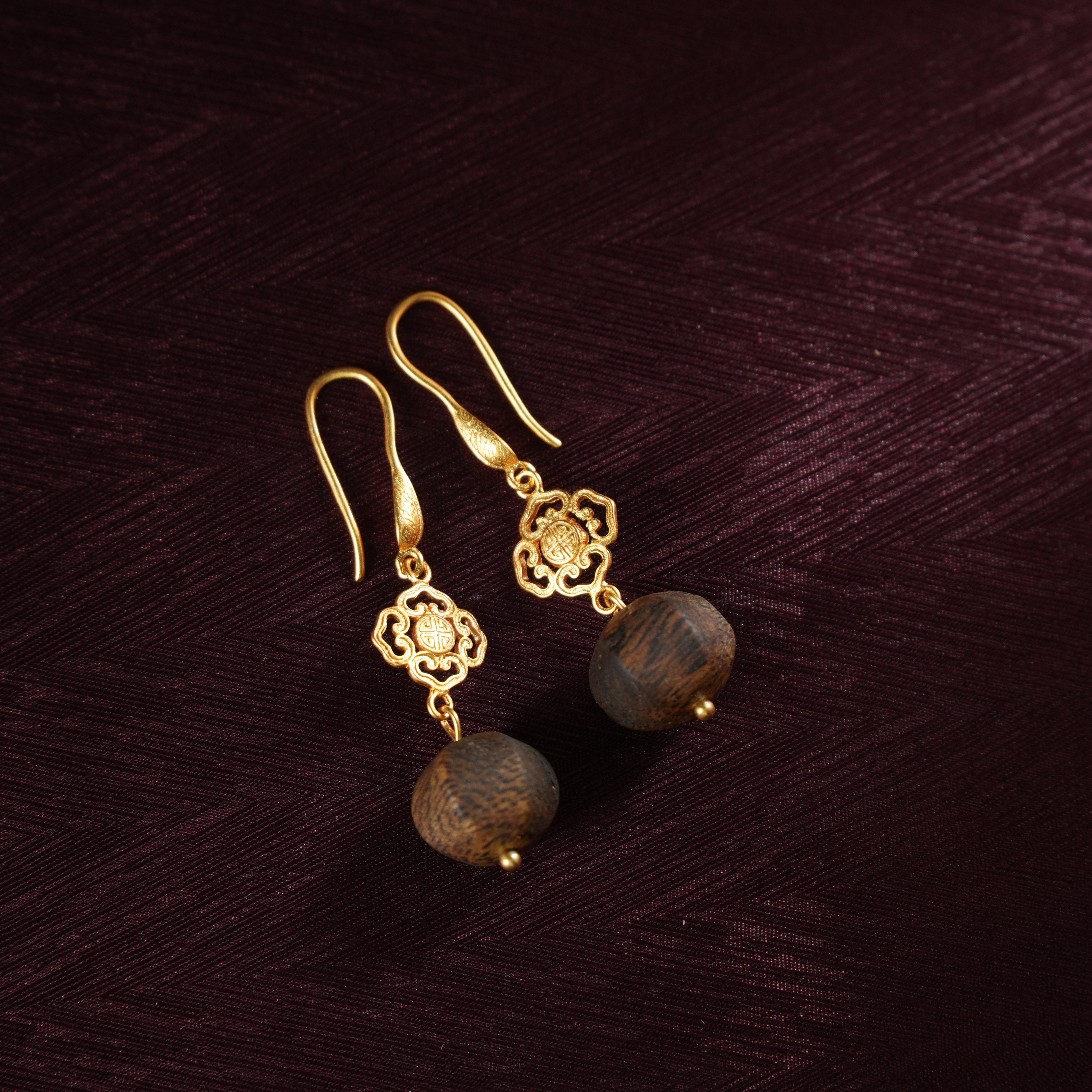 沉香【老掌柜】沉香耳环/DQS061386