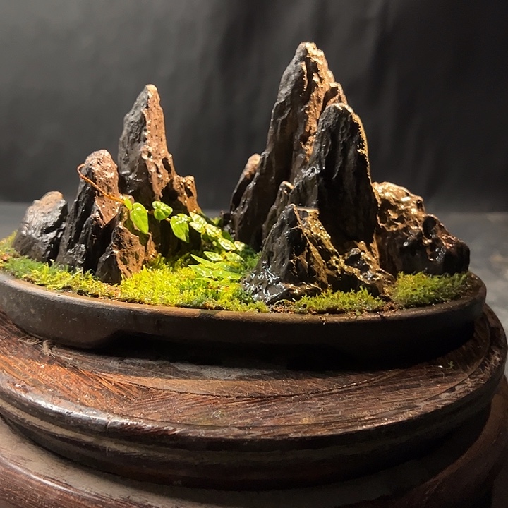 手工制作宋山石盆景009