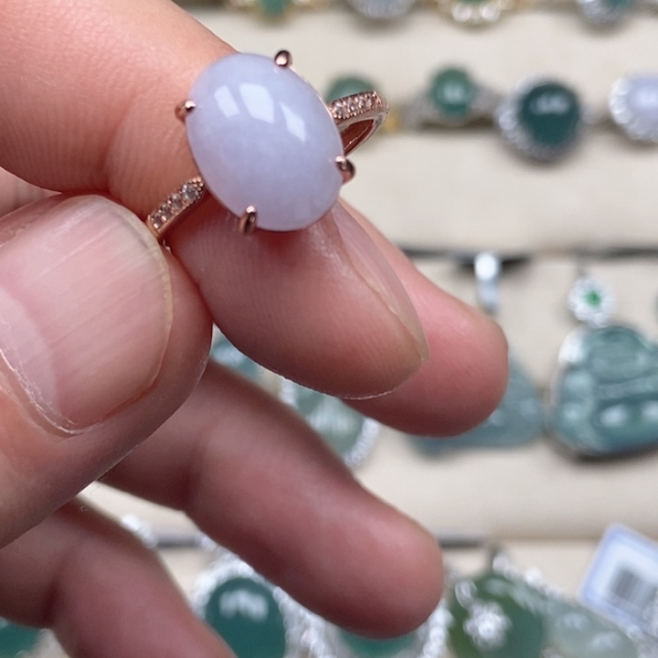 翡翠银S925镶嵌戒指