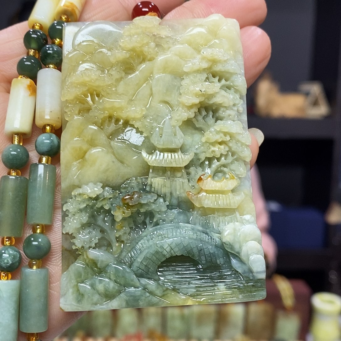 岫玉挂件吊坠未镶嵌