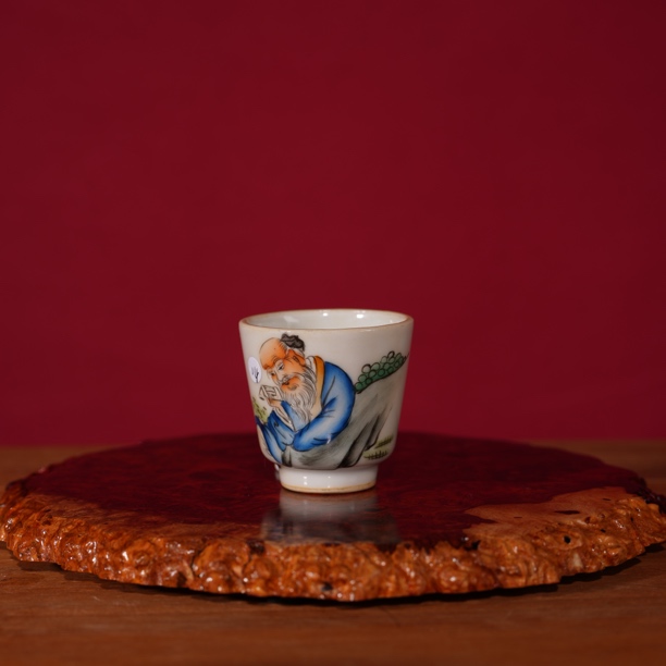 14 晚清浅绛彩瓷杯 瓷器收藏 文物商店 明清老瓷器 非仿古工艺品