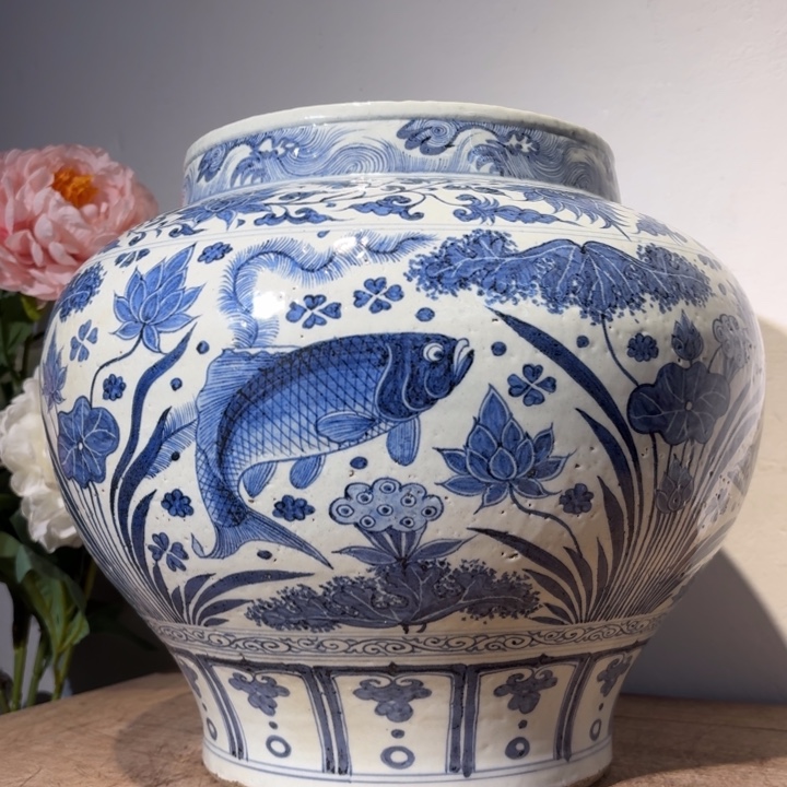 陶摆件青花瓷器摆件现代工艺品