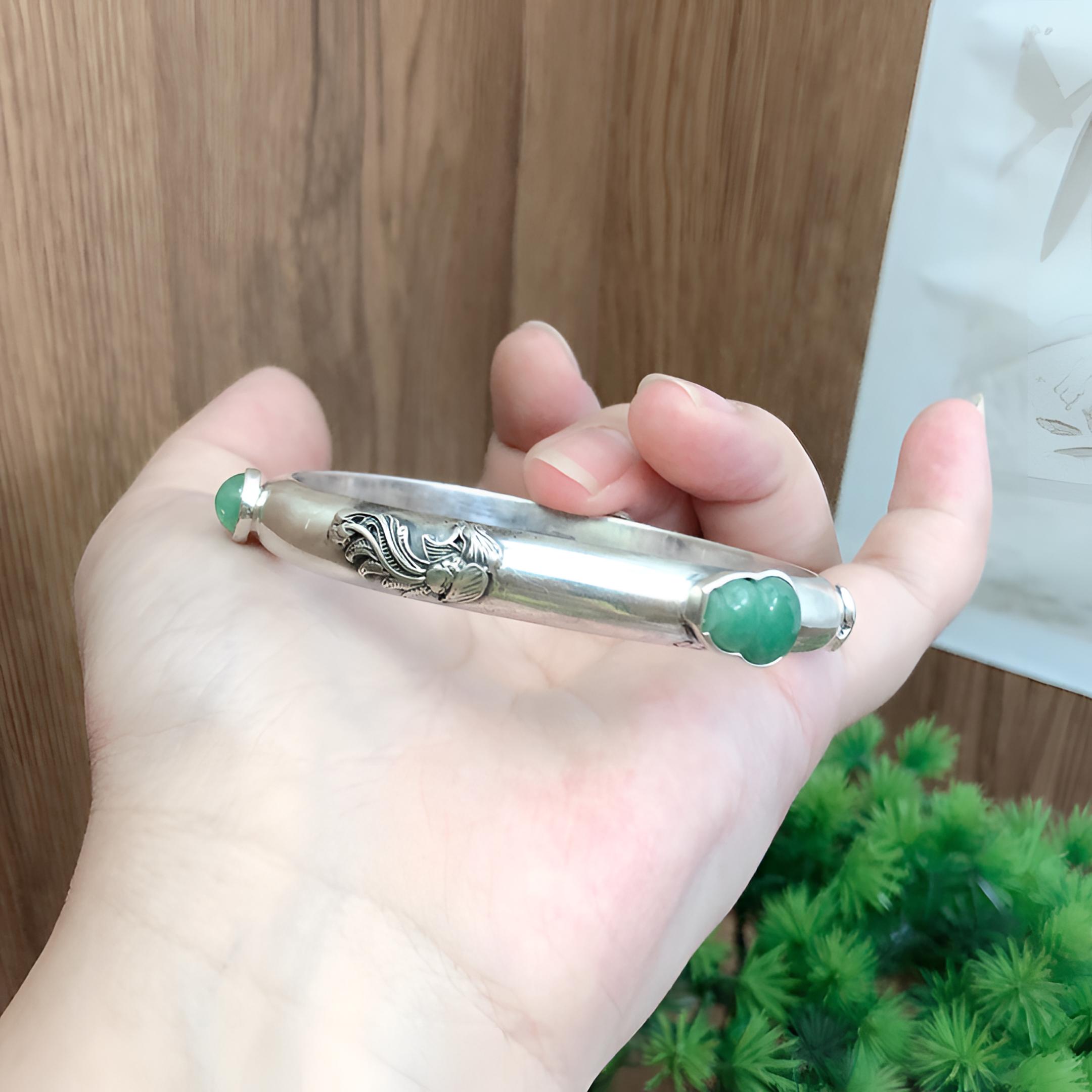 足银手镯 英英手工制作银手镯