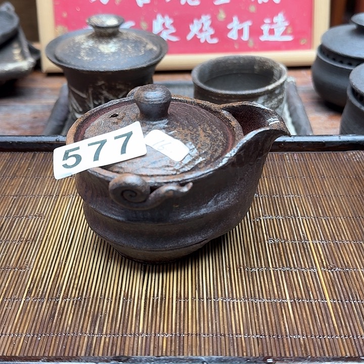 纯手工制作粗陶茶具