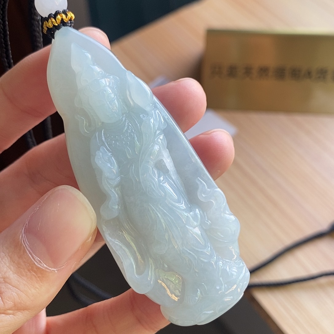 【闪购商品】颈饰未镶嵌翡翠唯*天然缅甸A货翡翠