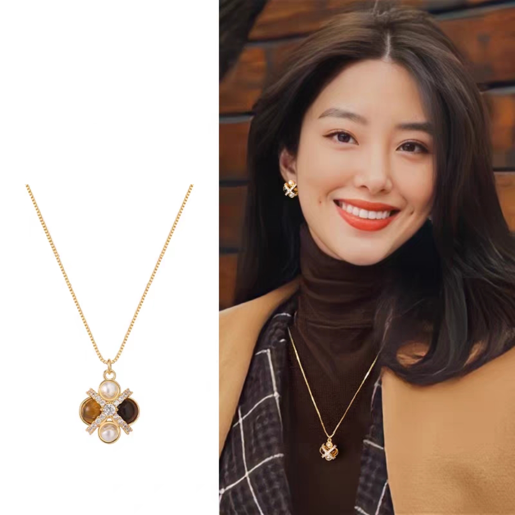 铜合金项链 0113高级气质小众复古项链毛衣链