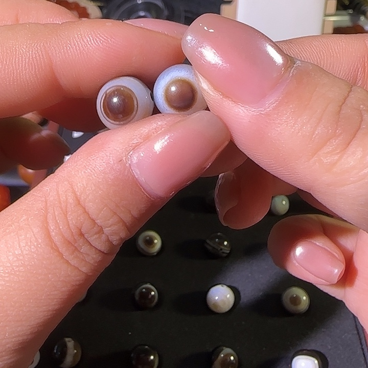 c***帅玛瑙/玉髓珠子未镶嵌