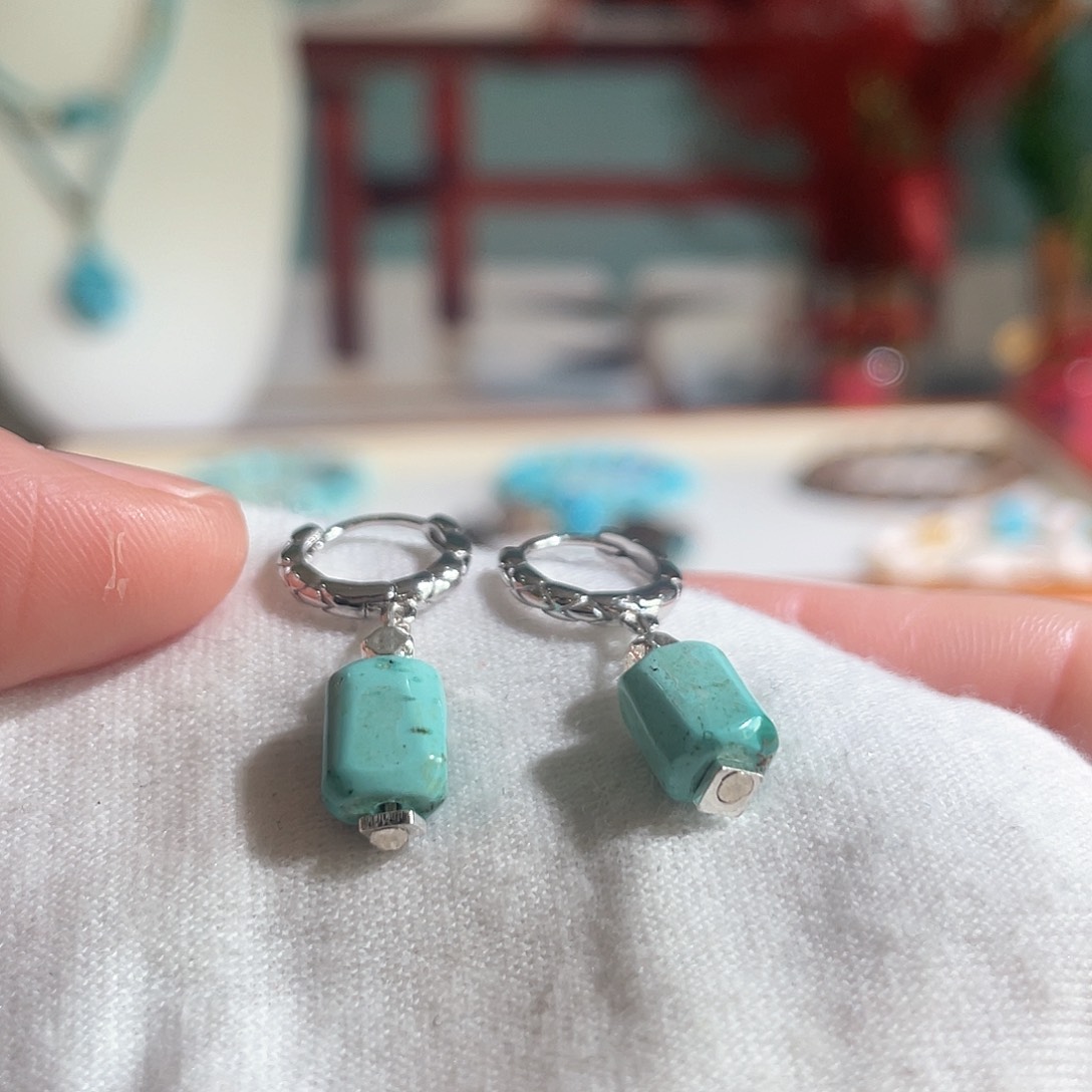 绿松石配饰银S925镶嵌