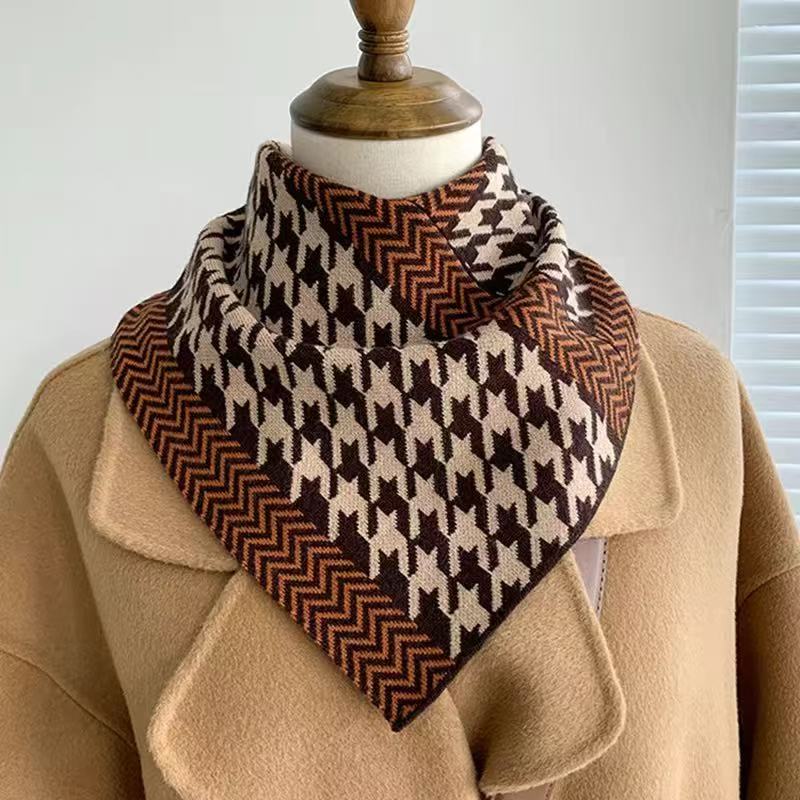 围脖新款时尚2024秋冬季护颈颈韩版防寒百搭脖套保暖气质三角围巾