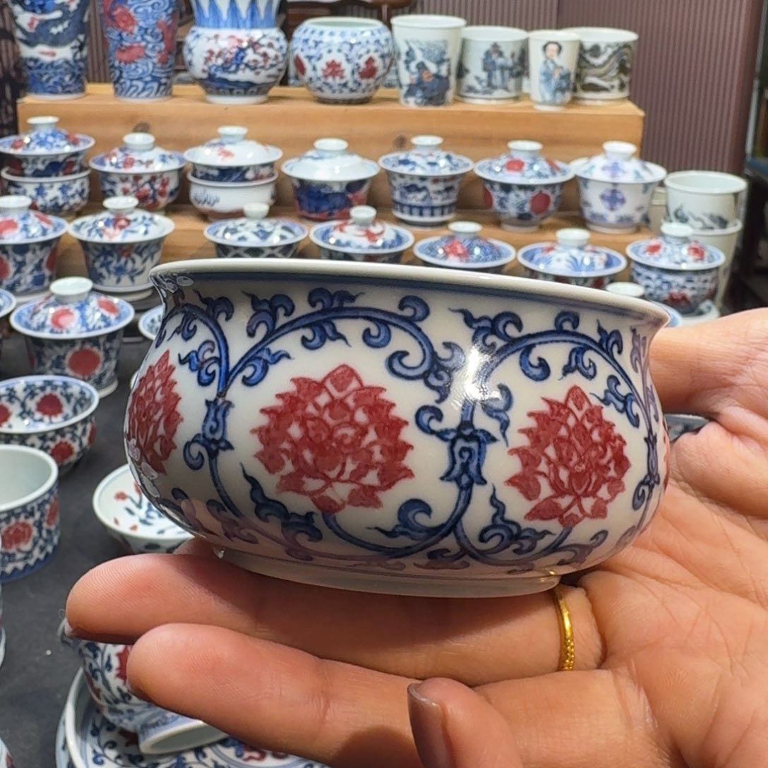 双勾线炉式杯手绘原矿