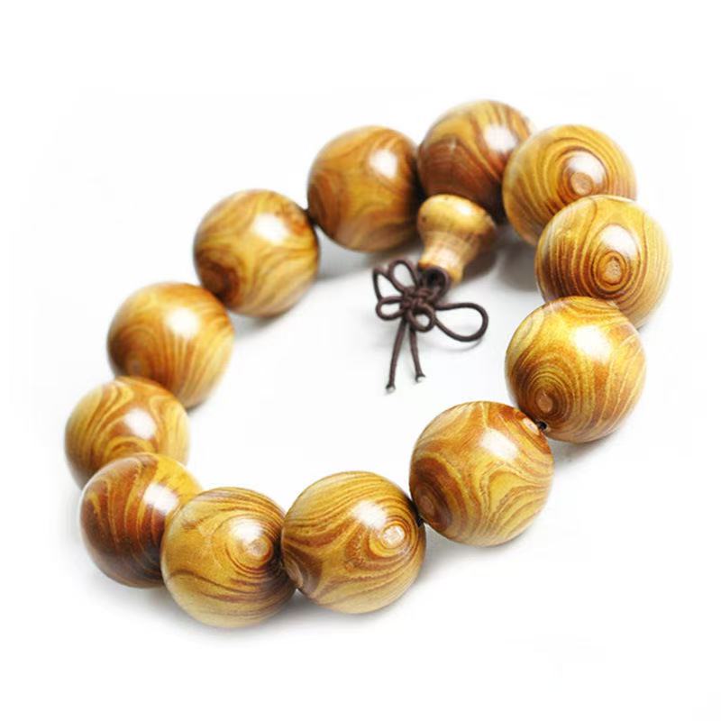 20MM黄金檀木对眼鬼脸男女款文玩手串 SPY-0383