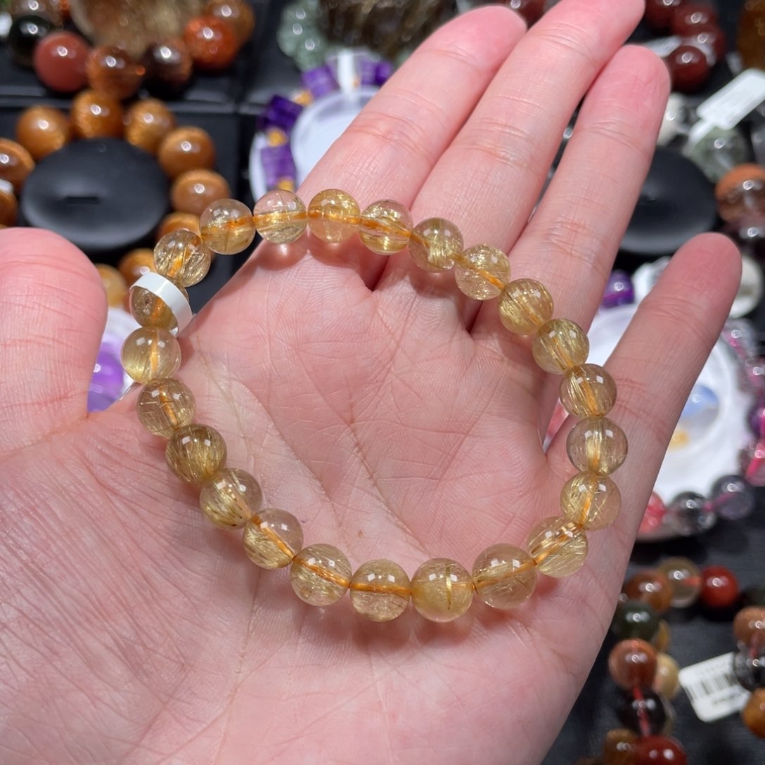 水晶手链未镶嵌发晶8mm