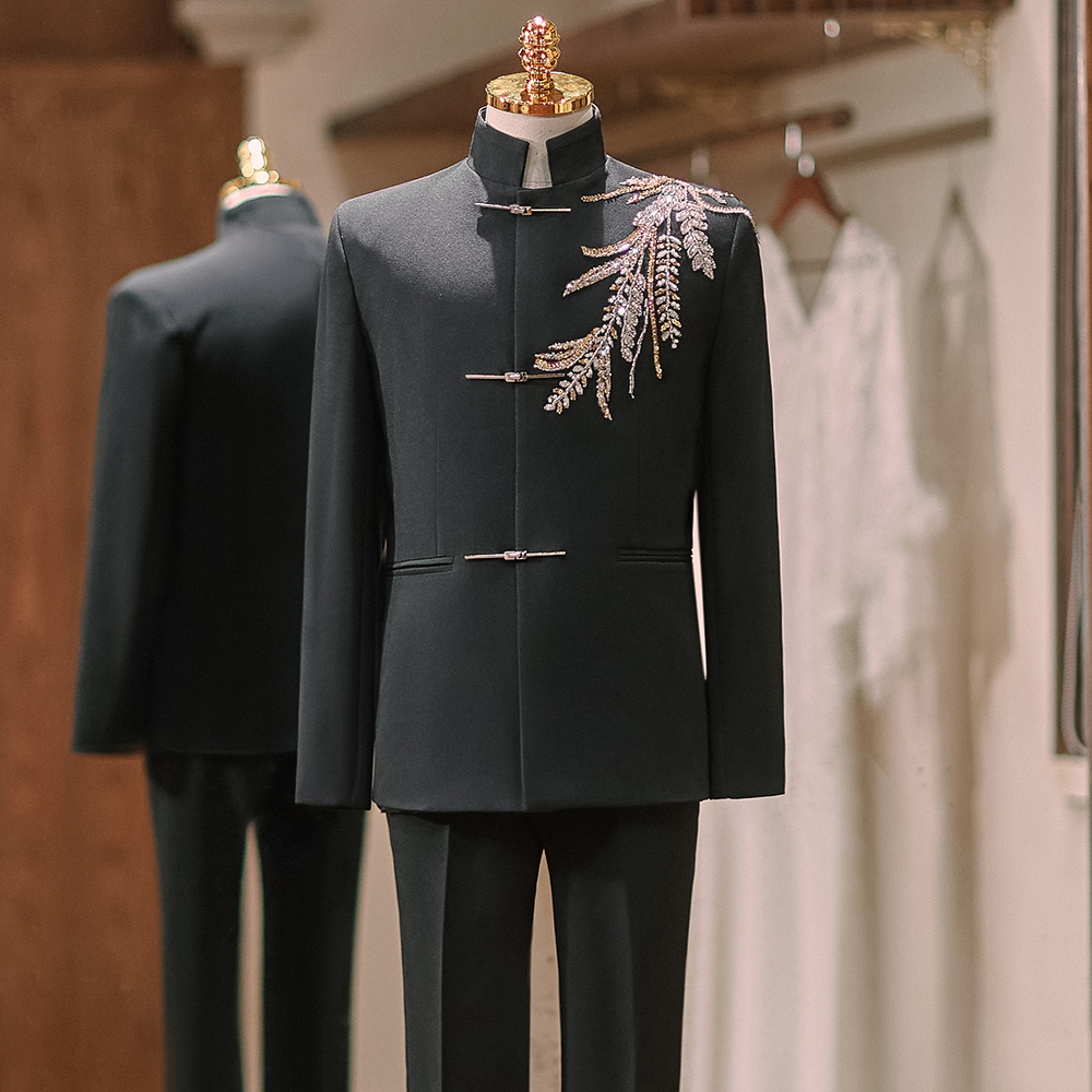 新郎结婚中山装秀禾服2025复古唐装男士喜服中式男装中国风