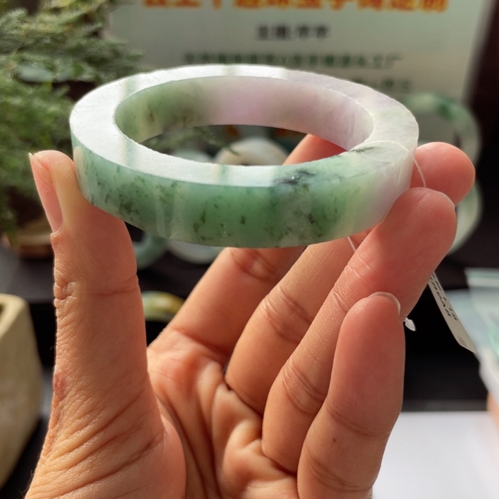 定制翡翠春彩飘花50-53未镶嵌