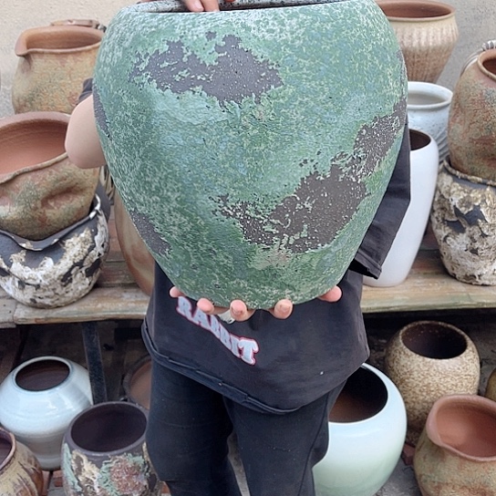 紫砂花盆高度31口径23