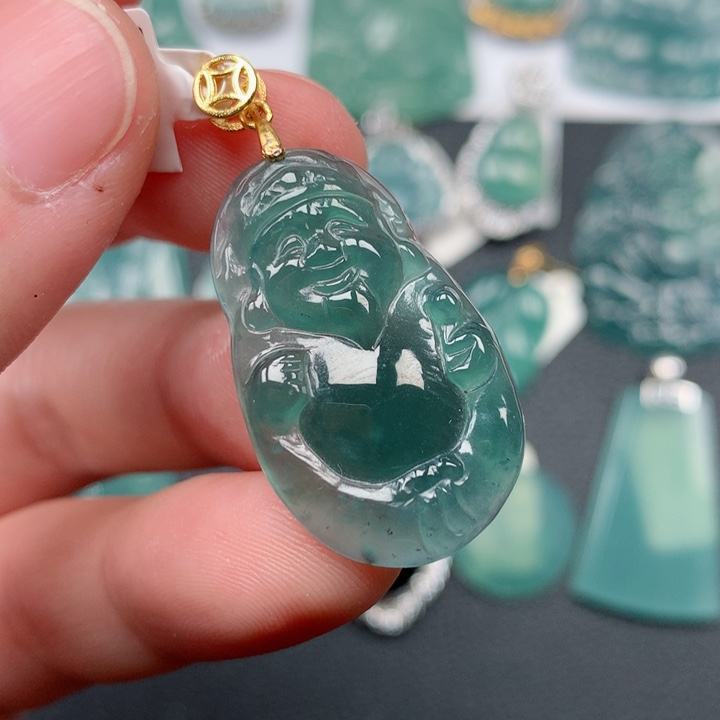 翡翠颈饰银S925镶嵌翡翠