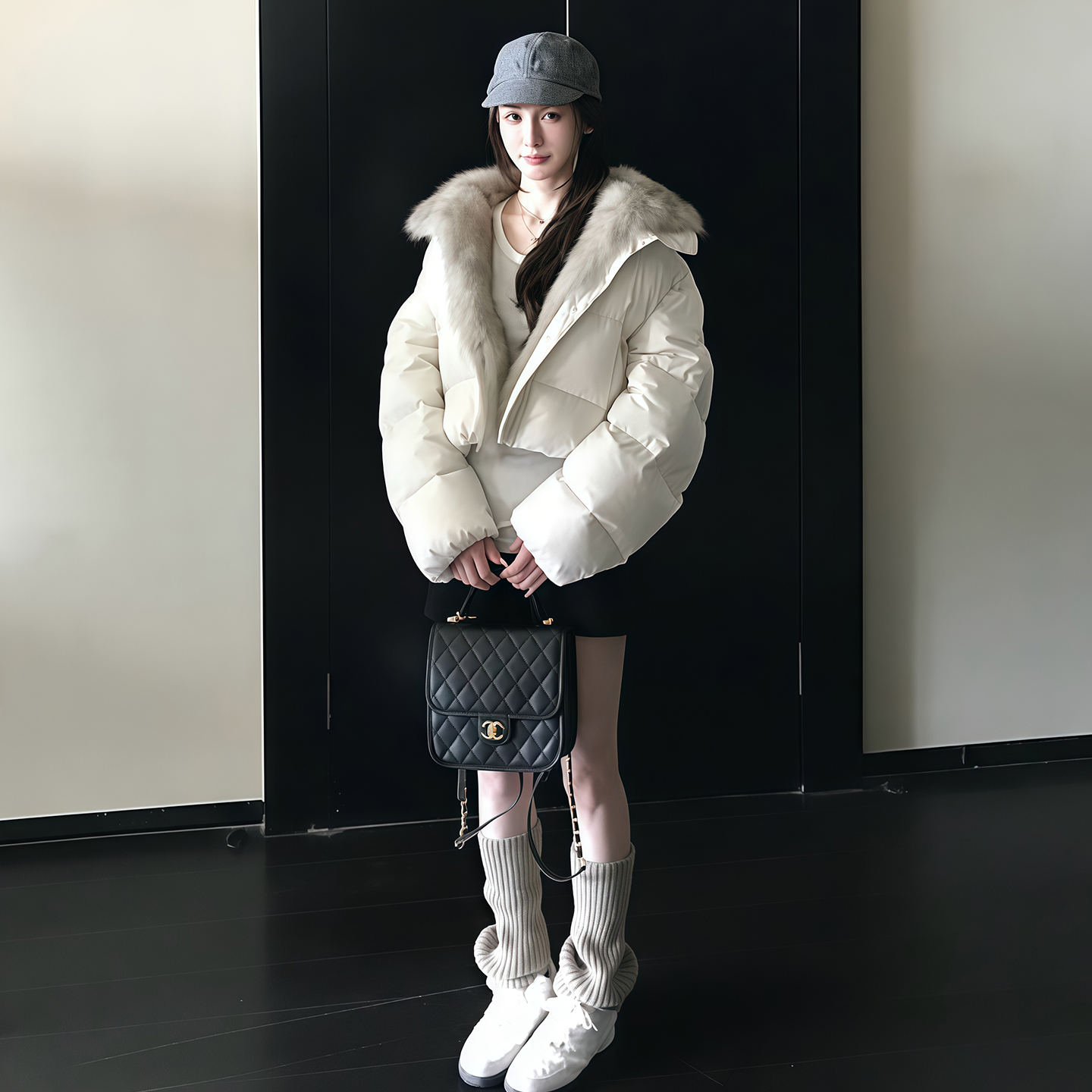 轻棉欧包"三星安心棉~三防超蓬松环保大毛领棉服外套冬棉衣面包服