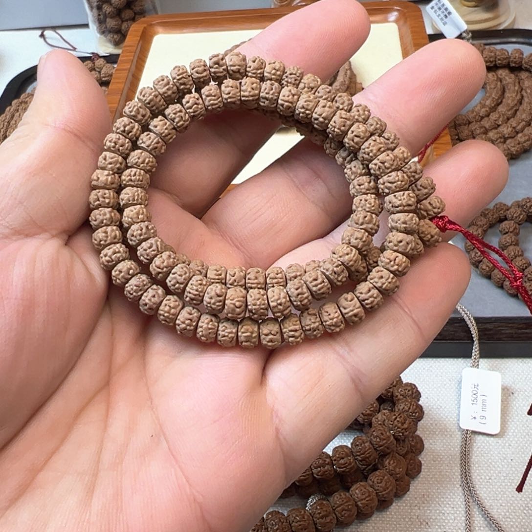 金刚菩提手串定制龙切玉麒麟108卡6.6