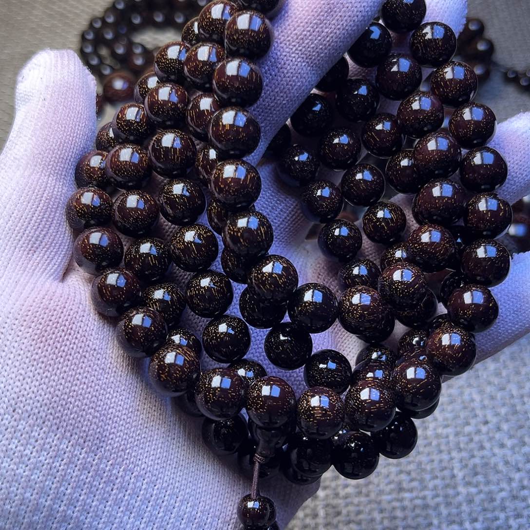 ****࿐檀香紫檀（小叶紫檀）1.0 108颗满天星