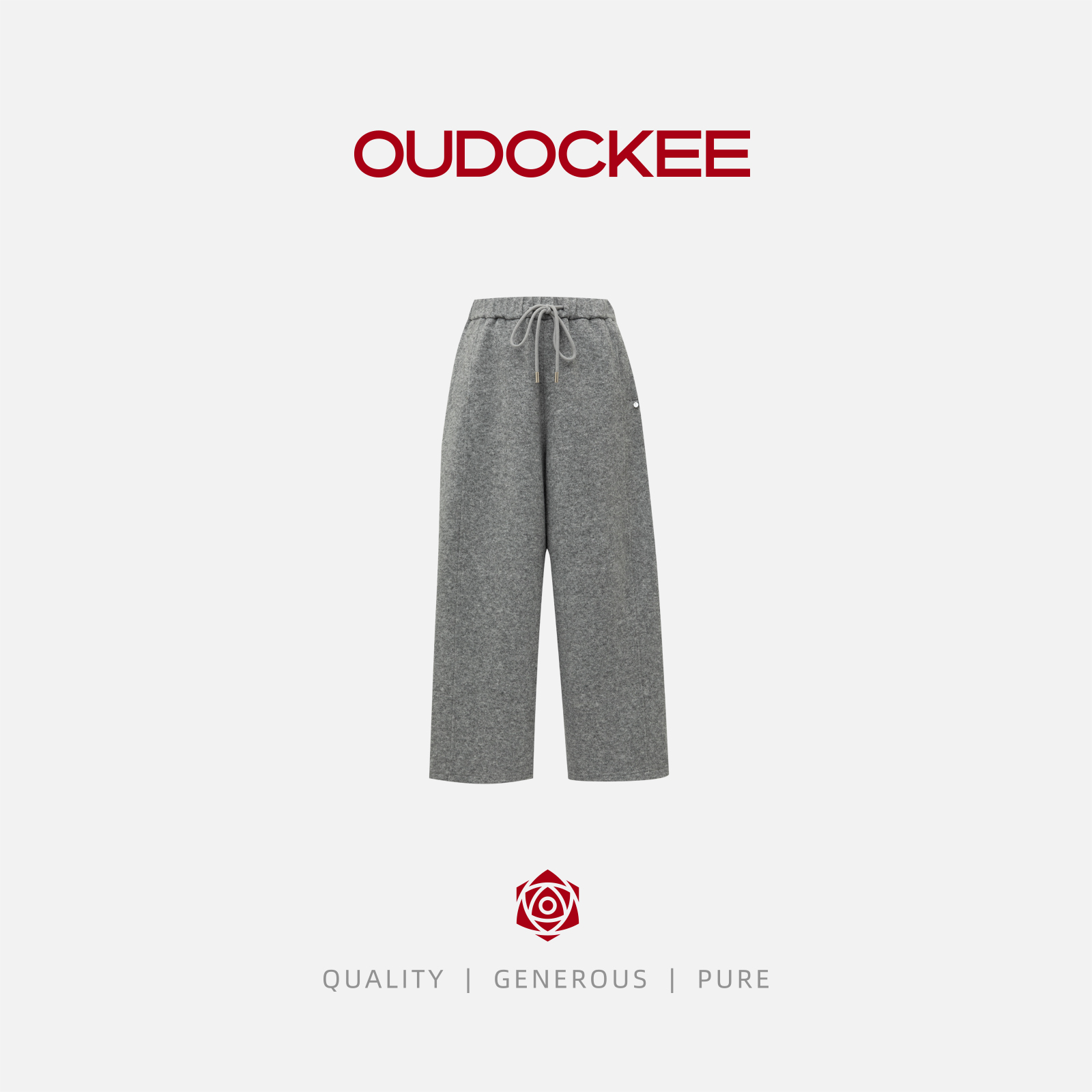 OUDOCKEE 鸥鸥【香蕉】时尚直筒休闲显瘦舒适新款卫裤 KACX969T